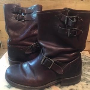 Men's Frye Boots in Brown with Buckles